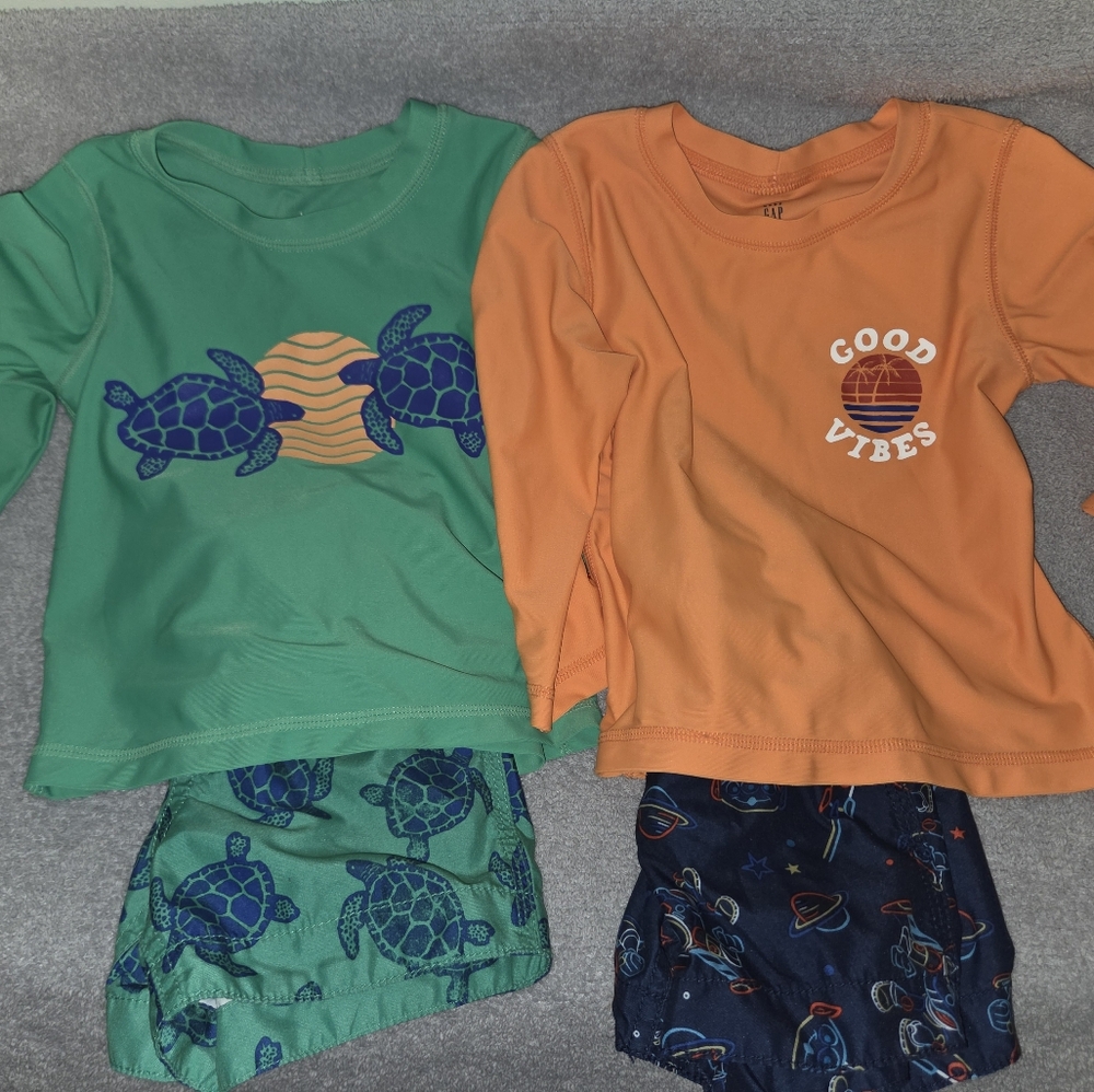 2 Baby Gap Bathing Suit Sets, 18-24mths